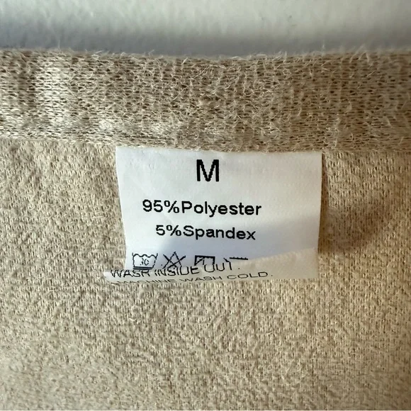 Faux shearling Sherpa fleece button up vest pockets layering piece comfort M - Picture 7 of 7